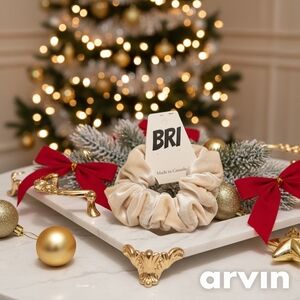 Elegant Pink Silk Hair Scrunchie